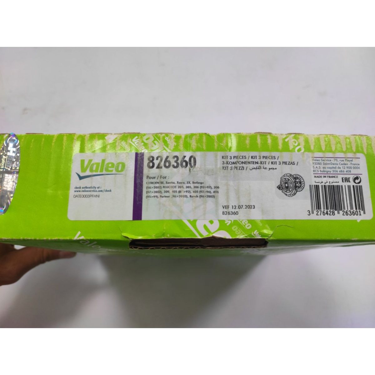 دیسک و صفحه کلاچ والئو سبز اصلی فرانسه لیبل هرینگتون